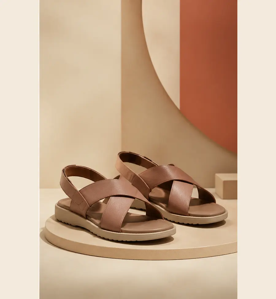 Solace Cross-Strap Sandals